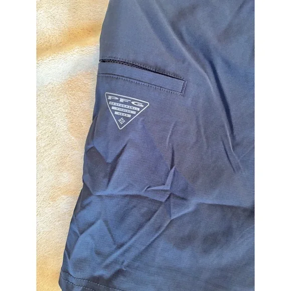 NWT $55 Columbia PFG Uncharted Fishing Shorts Navy 6in Inseam Mens XXL - Picture 7 of 8